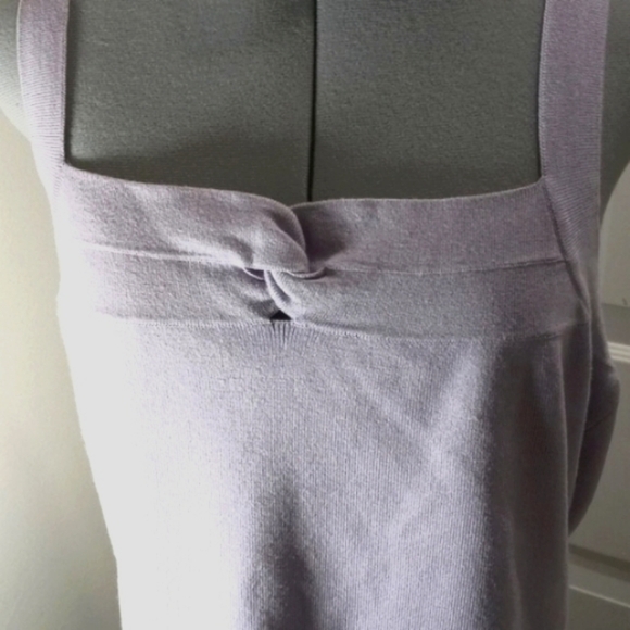 NWT Sigrid Olsen Collection, Lilac, Square Neck Sleeveless  SilkTop, Sz L - Picture 2 of 8